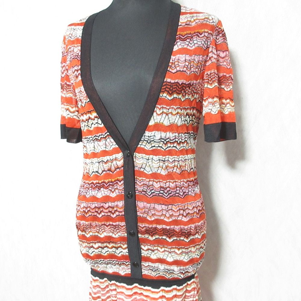 美品 MISSONI ミッソーニ ストール付き Vネックニットワンピース
