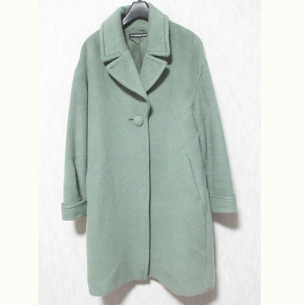 VIVIENNE TAM 緑色ジャケットコート 美品 VIVIENNE TAM ヴィヴィアンタム シャギーコート グリーン