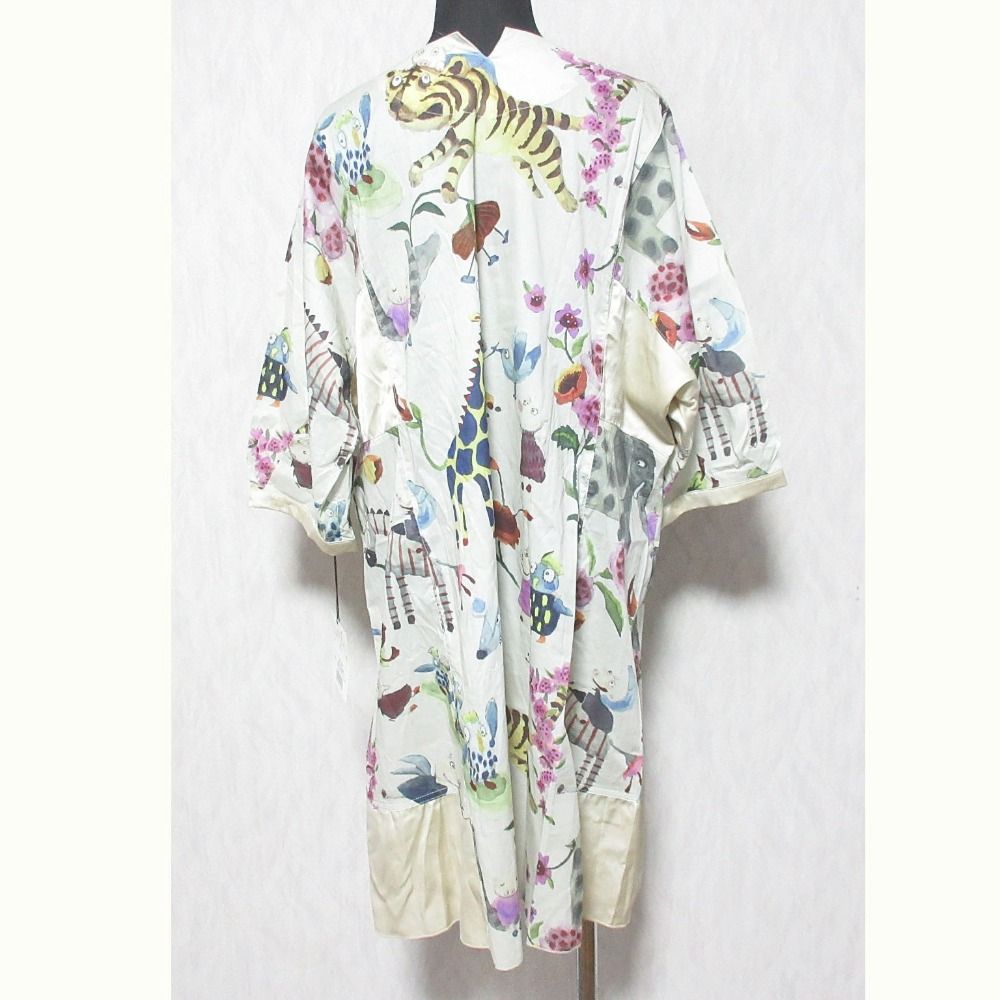 オレボレブラ アルベロベロ ぶたさん プリント ワンピース 215012 サイズM ライトベージュ レディース 古着