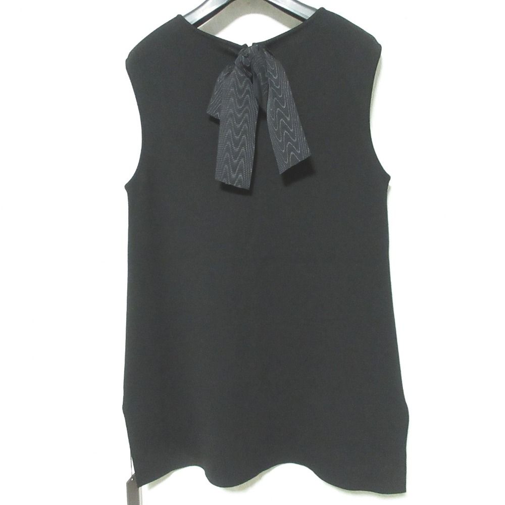 FOXEY フォクシー トゥーフリルラッフルヘムドレス ニット 36754 40 ブラック レディース 古着