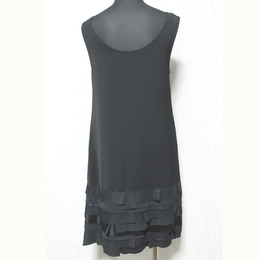 美品 FOXEY フォクシー ティアード ノースリーブ ワンピース 36754