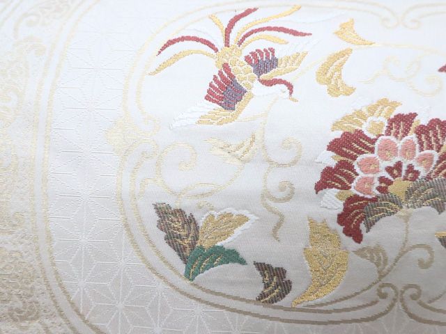 一輝堂】九寸名古屋帯 六通柄 金糸 花鳥 正絹 25b12-2303 - メルカリ