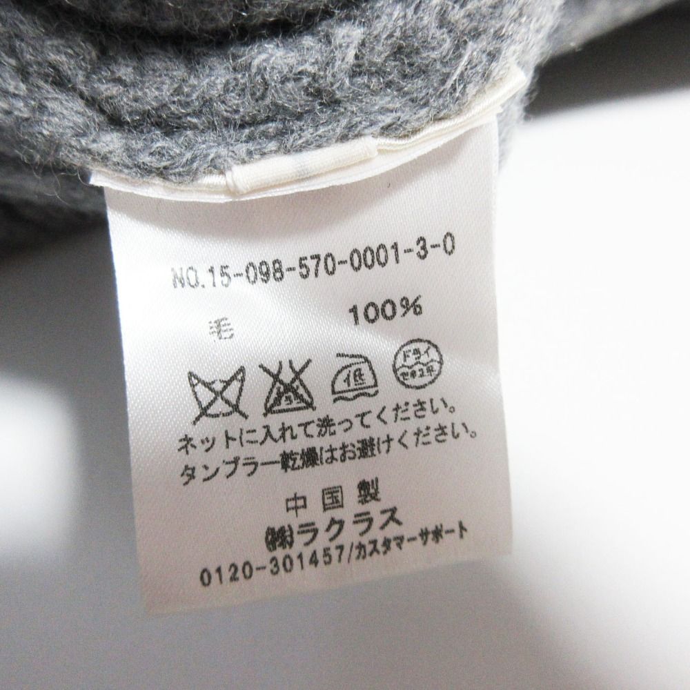  Acne Studios アクネストゥディオズ スリーブデザイン ウールニットマフラー ONE SIZE グレー レディース 古着 マフラー 小物