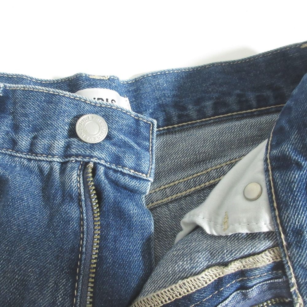  25 AW EVRIS エヴリス レースドッキング ワイドデニムパンツ ジーンズ M ブルー レディース 古着 その他 デニム ジーンズ