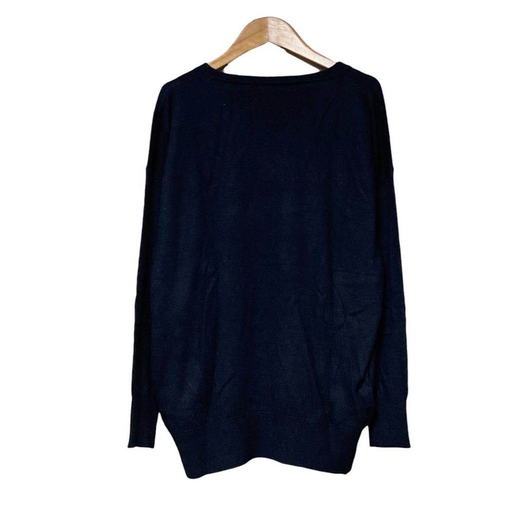 DOUBLE STANDARD CLOTHING ニット 36 ネイビー 未使用 DOUBLE STANDARD CLOTHING ダブルスタンダードクロージング V