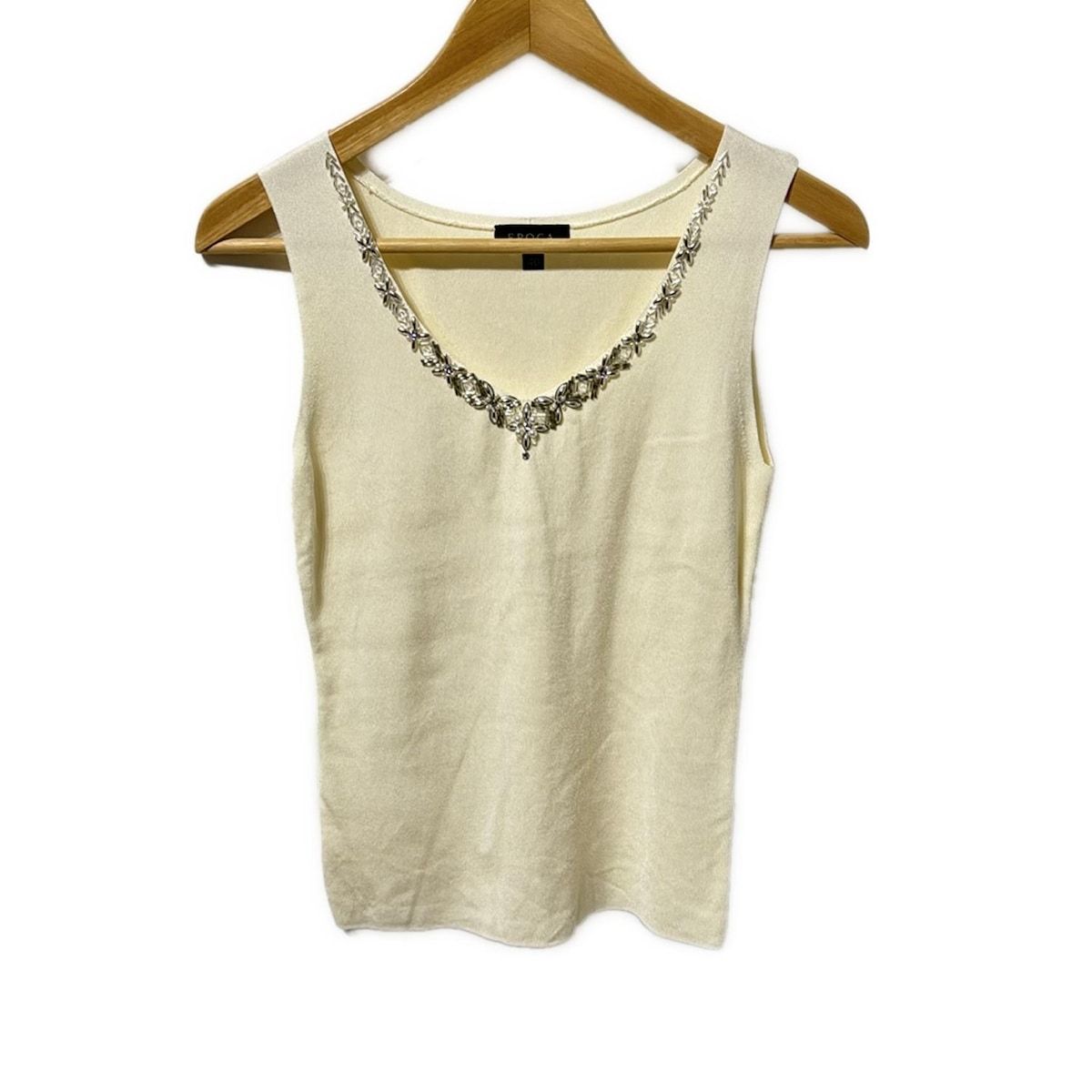 EPOCA エポカ ベスト サイズ40 M レディース アイボリー ビーズ ビジュー パール