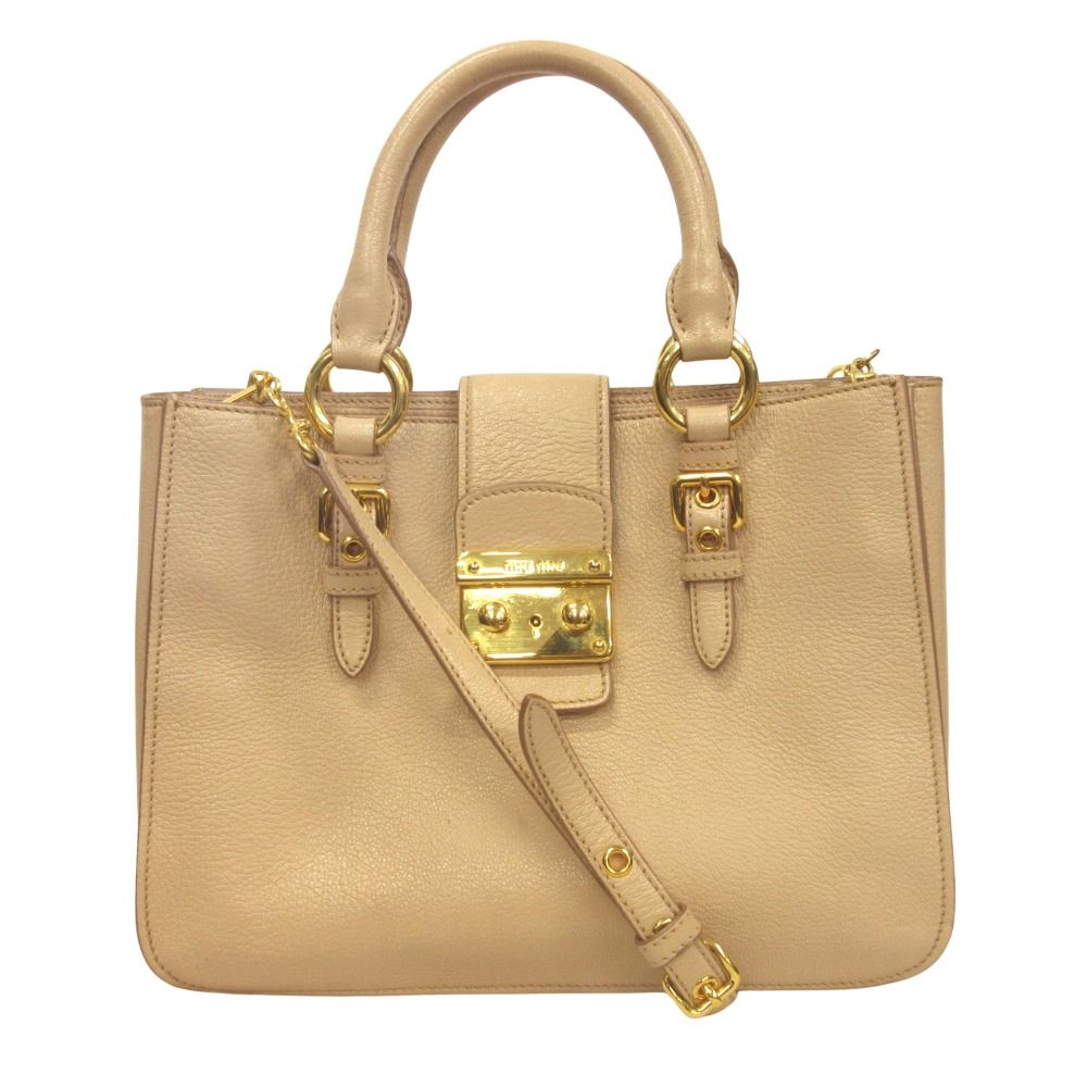 良品 MIU MIU ミュウミュウ MADRAS マドラス 2way バッグ 鞄 ハンド