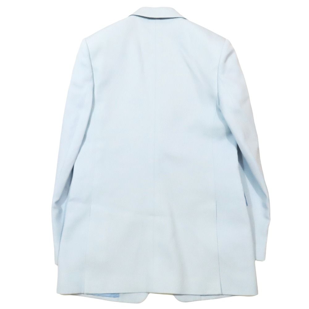 バーバリー テーラードジャケット ブレザー ロゴ裏地 総裏 TBロゴボタン 2 B サイドベンツ ウール IT 34 ライトブルー レディース 古着