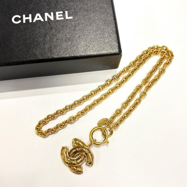 シャネル CHANEL マトラッセ ヴィンテージ ココマーク ネックレス GP