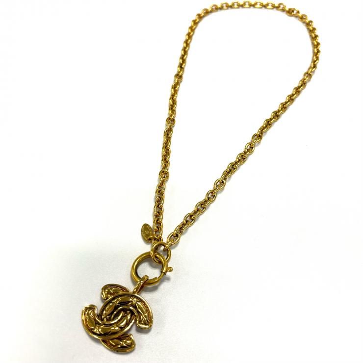 シャネル CHANEL マトラッセ ヴィンテージ ココマーク ネックレス GP