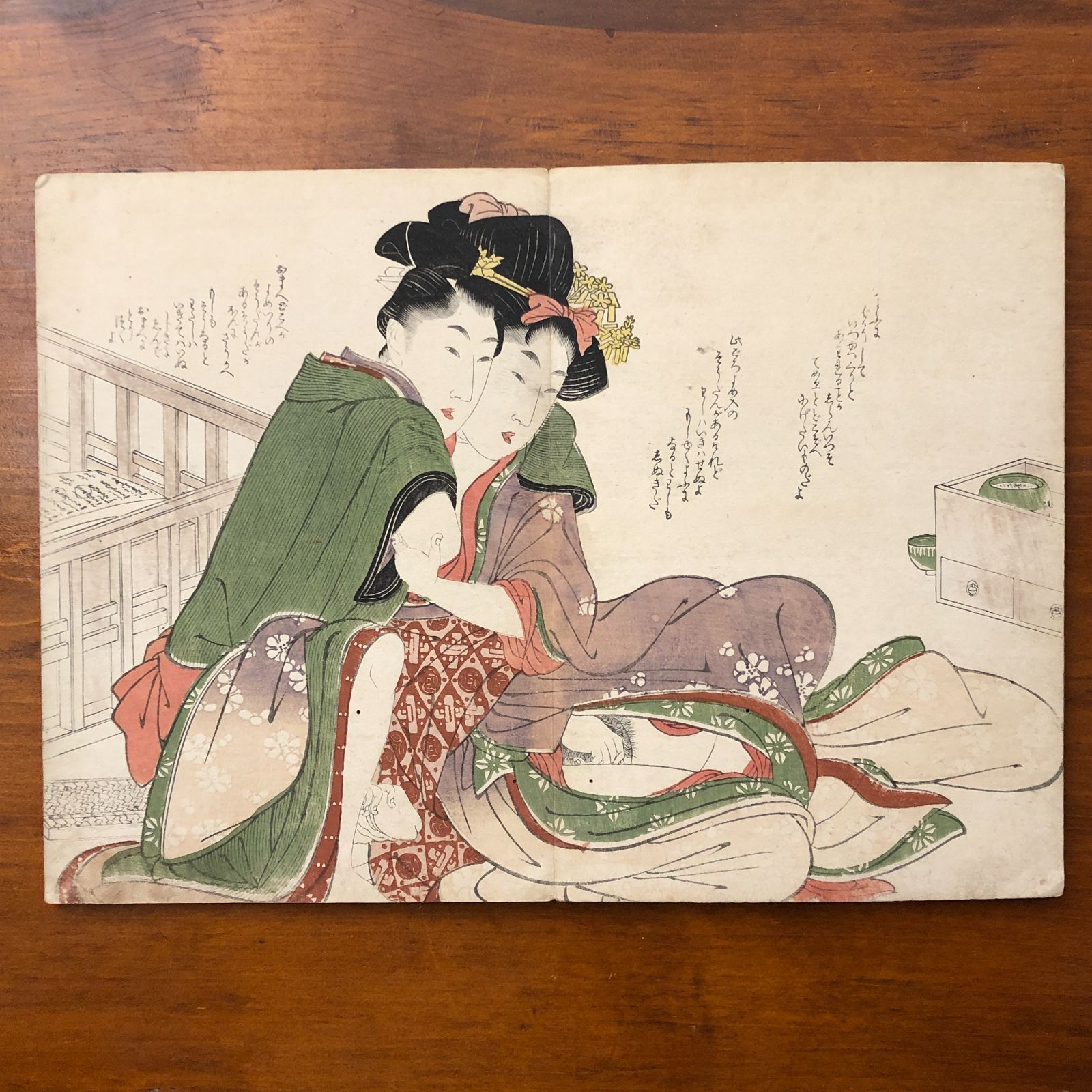 喜多川歌麿 彩色木版 春画「四季の姿見」 出版年等不明 12図 ☆浮世絵