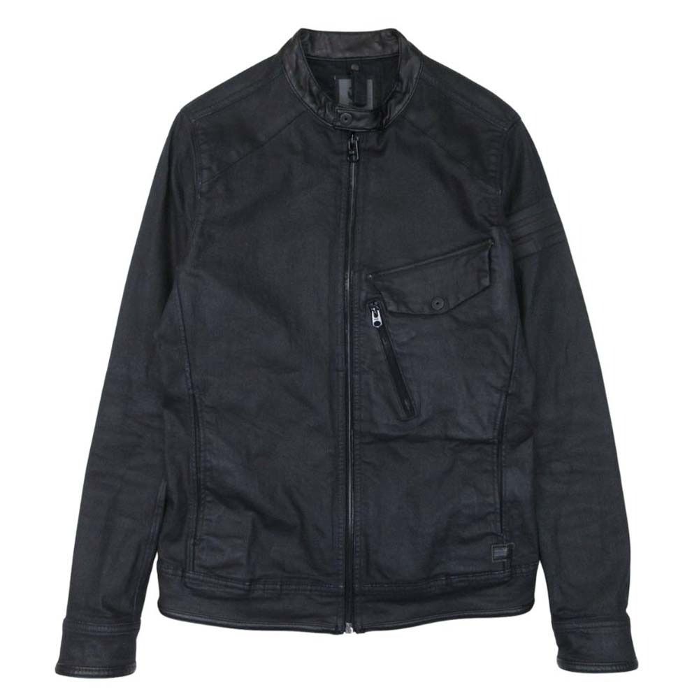 美品 G-Star RAW ジースターロウ コーティングデニム ライダース 