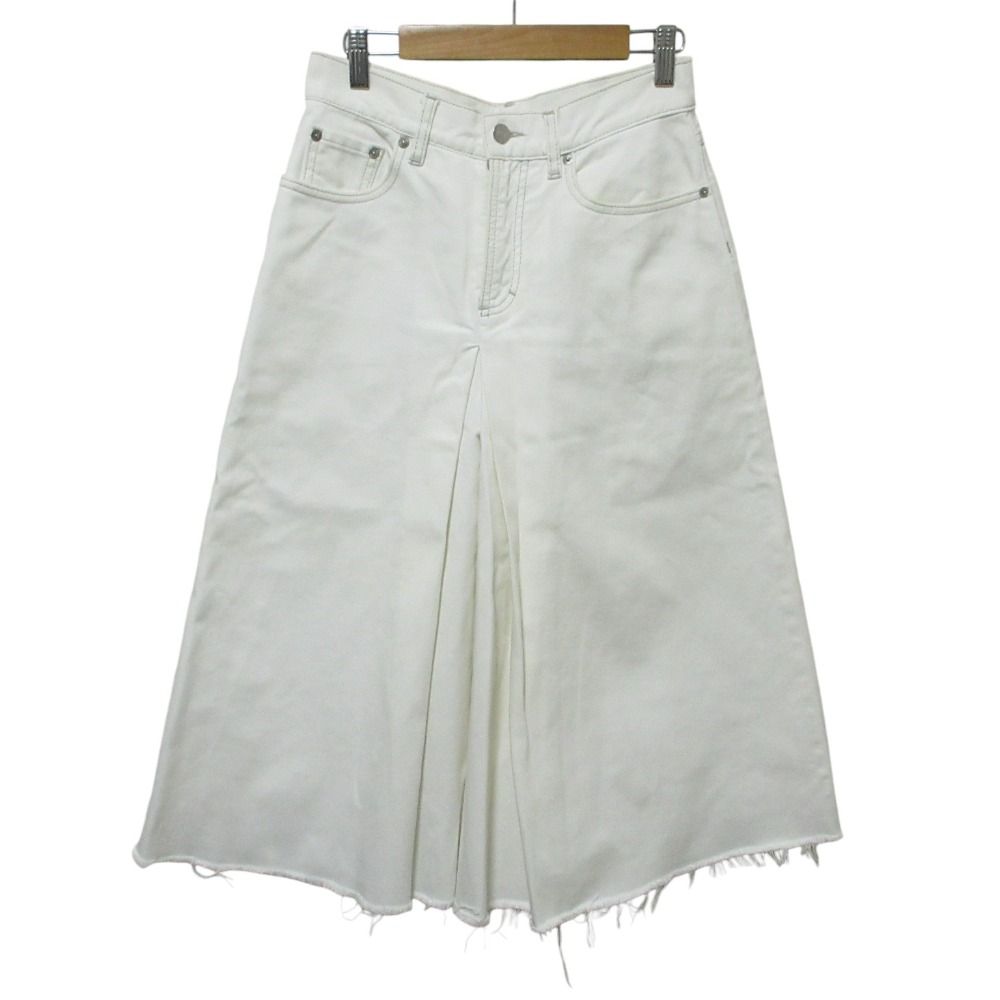 Maison Margiela メゾンマルジェラ 1 ワイドデニムパンツ キュロットスカート 38 ホワイト レディース 古着