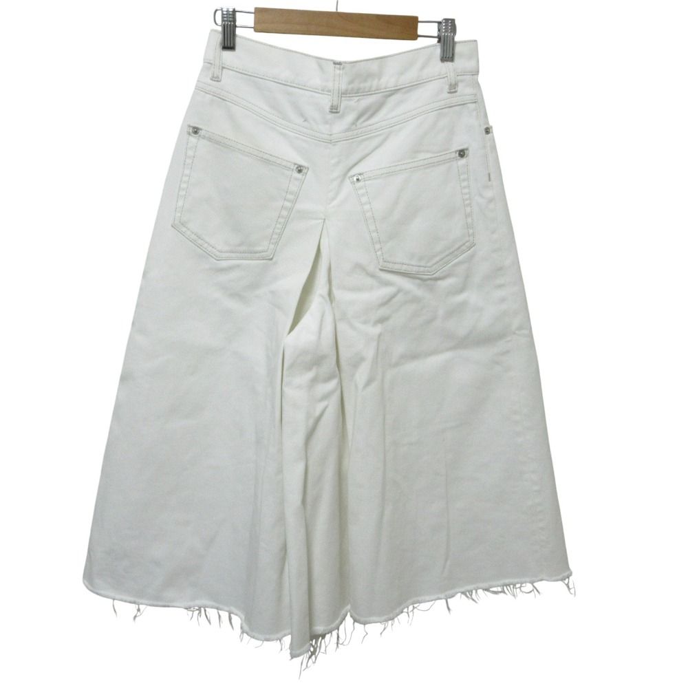Maison Margiela メゾンマルジェラ 1 ワイドデニムパンツ キュロットスカート 38 ホワイト レディース 古着