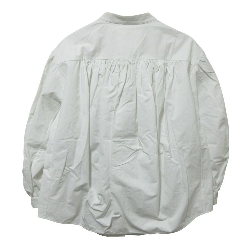 JIL SANDER ジルサンダー／ギャザーブラウス／34 S／ブルーグレー ジル