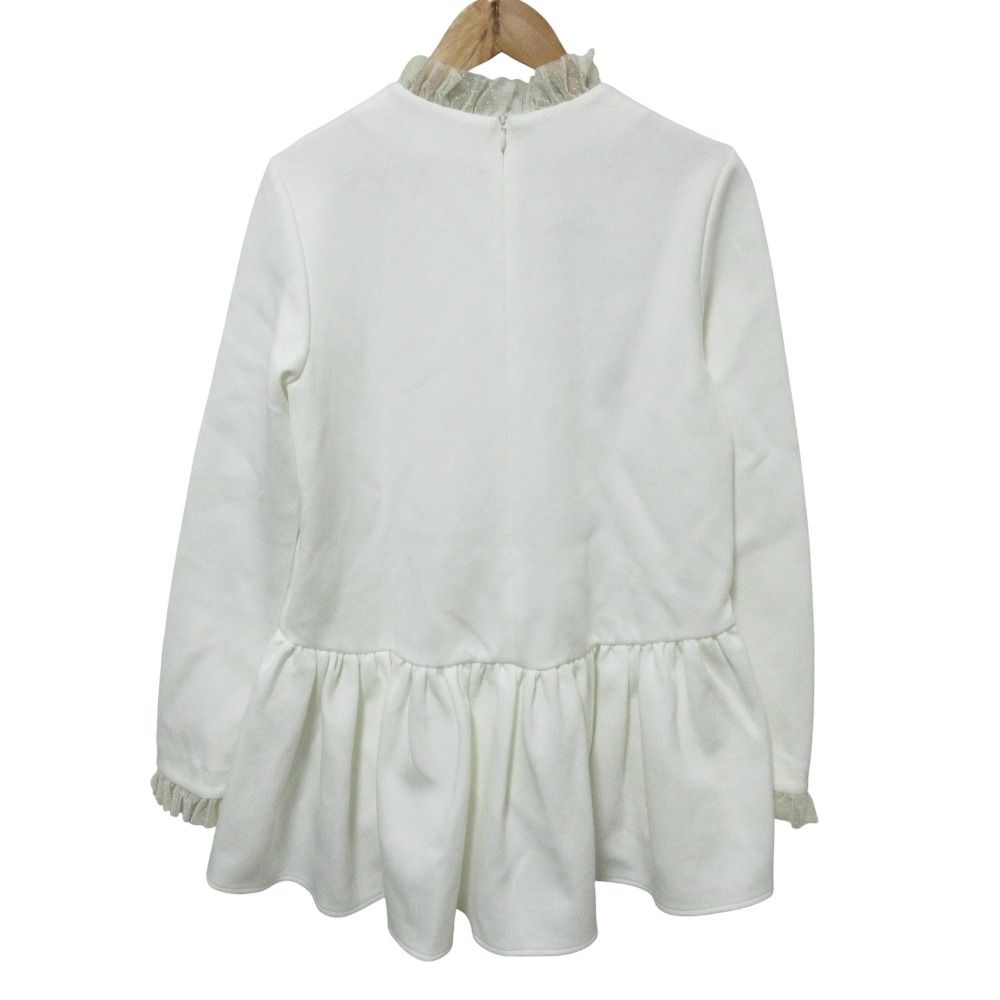 22 AW TSURU By MARIKO OIKAWA ツルバイマリコオイカワ Queenie ペプラム ブラウス 長袖カットソー BL-2229240 F ホワイト レディース 古着