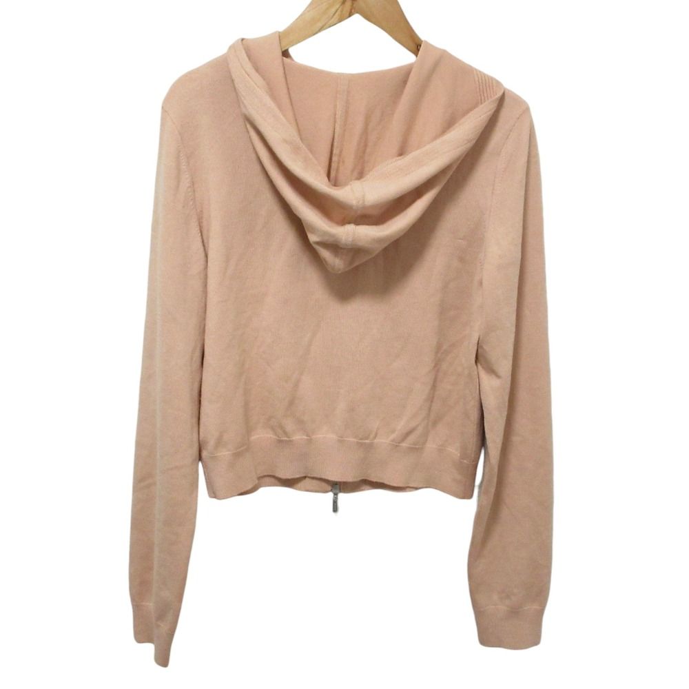 FOXEY フォクシー COZY Parka ウールシルクニットパーカー ジャケット 41844 サイズ38 ピンク レディース 古着