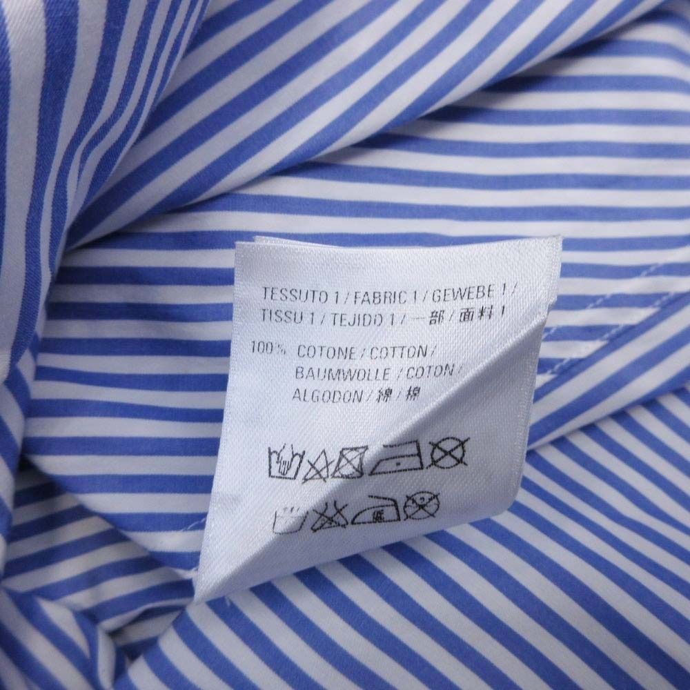 良品 17ss BALENCIAGA バレンシアガ ボウタイリボン 長袖 ストライプ