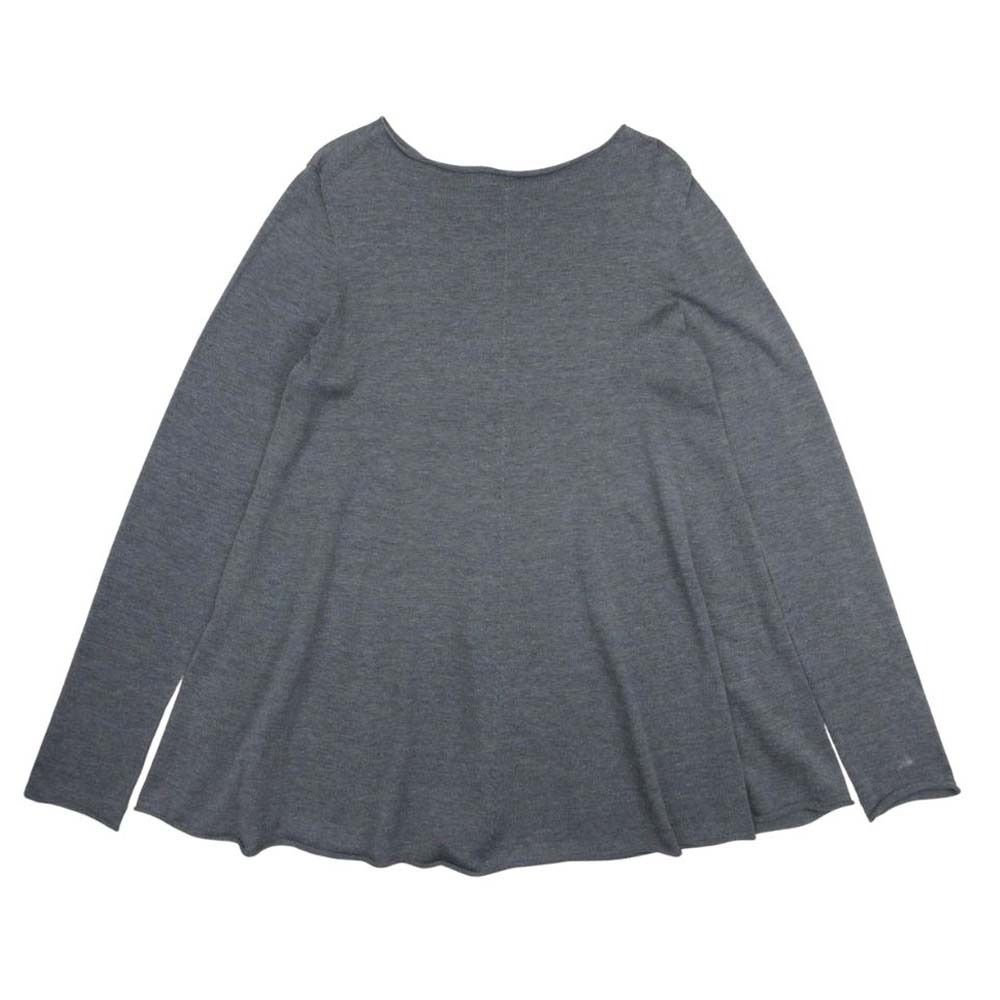 THE ROW ザロウ シルクブレンド 長袖 ロングスリーブ ミドルゲージ ニット トップス チュニック カットソー S グレー レディース 古着