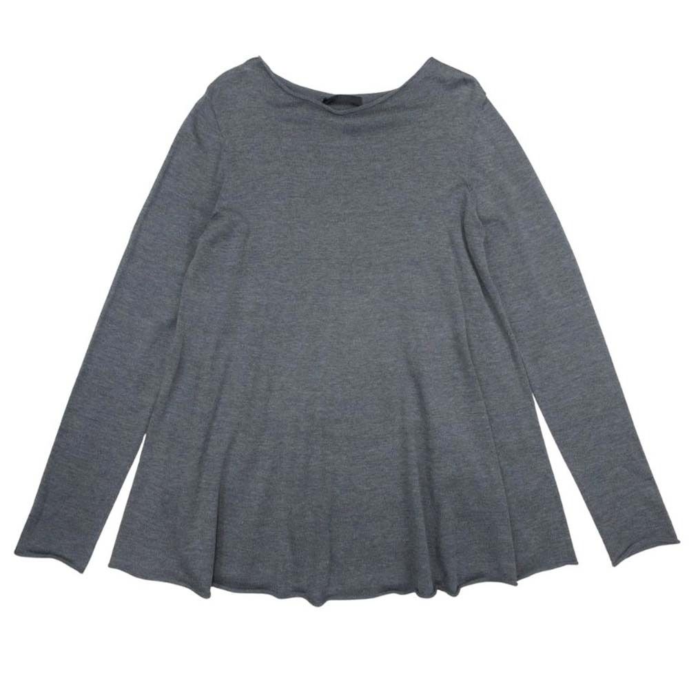 THE ROW ザロウ シルクブレンド 長袖 ロングスリーブ ミドルゲージ ニット トップス チュニック カットソー S グレー レディース 古着