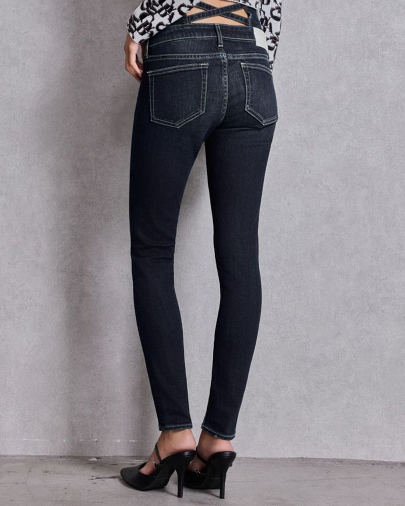 GYDA ジェイダ ハイウエストウエストクロススキニーデニムパンツ