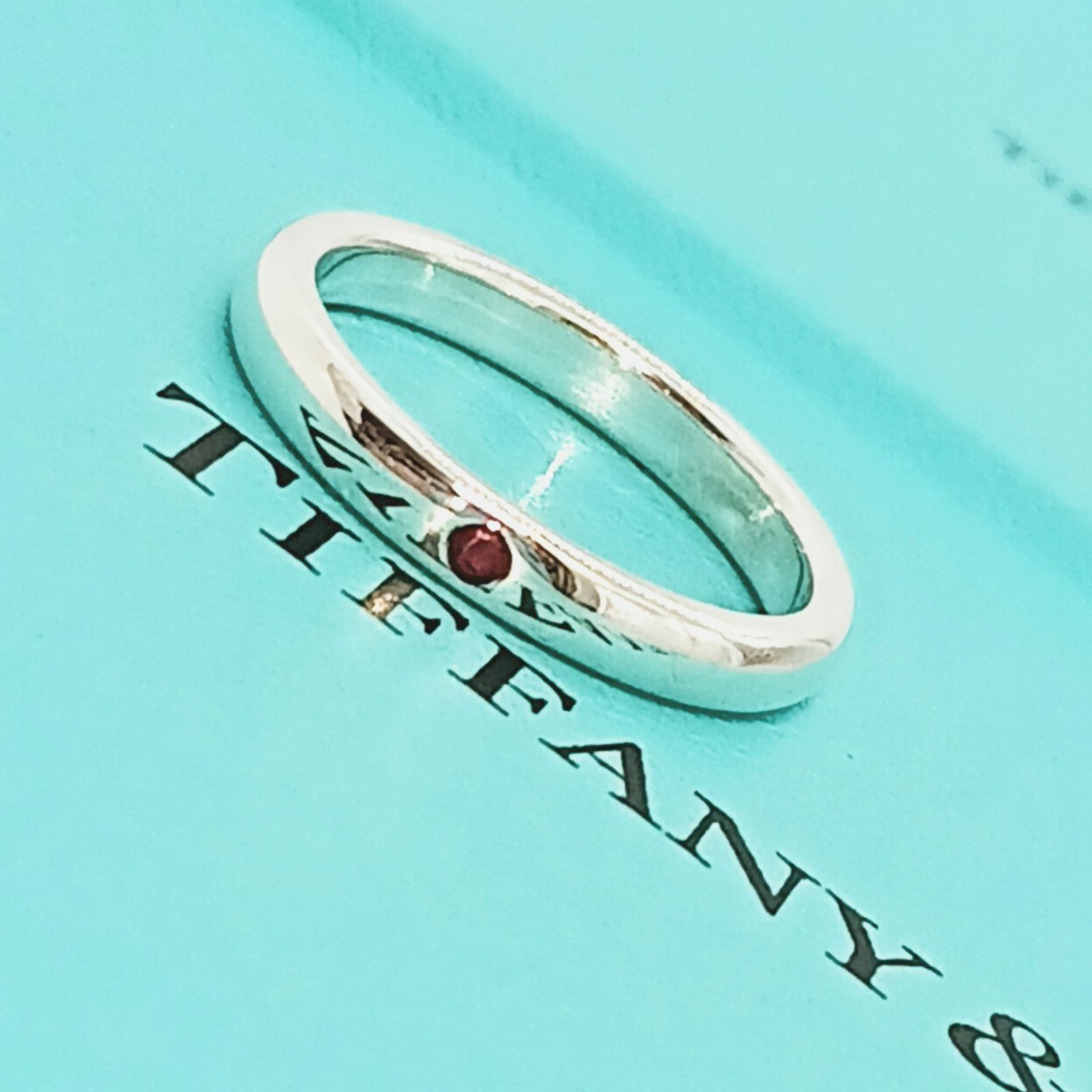 新品仕上げ】ティファニー Tiffanyリング ルビー スタッキングバンド
