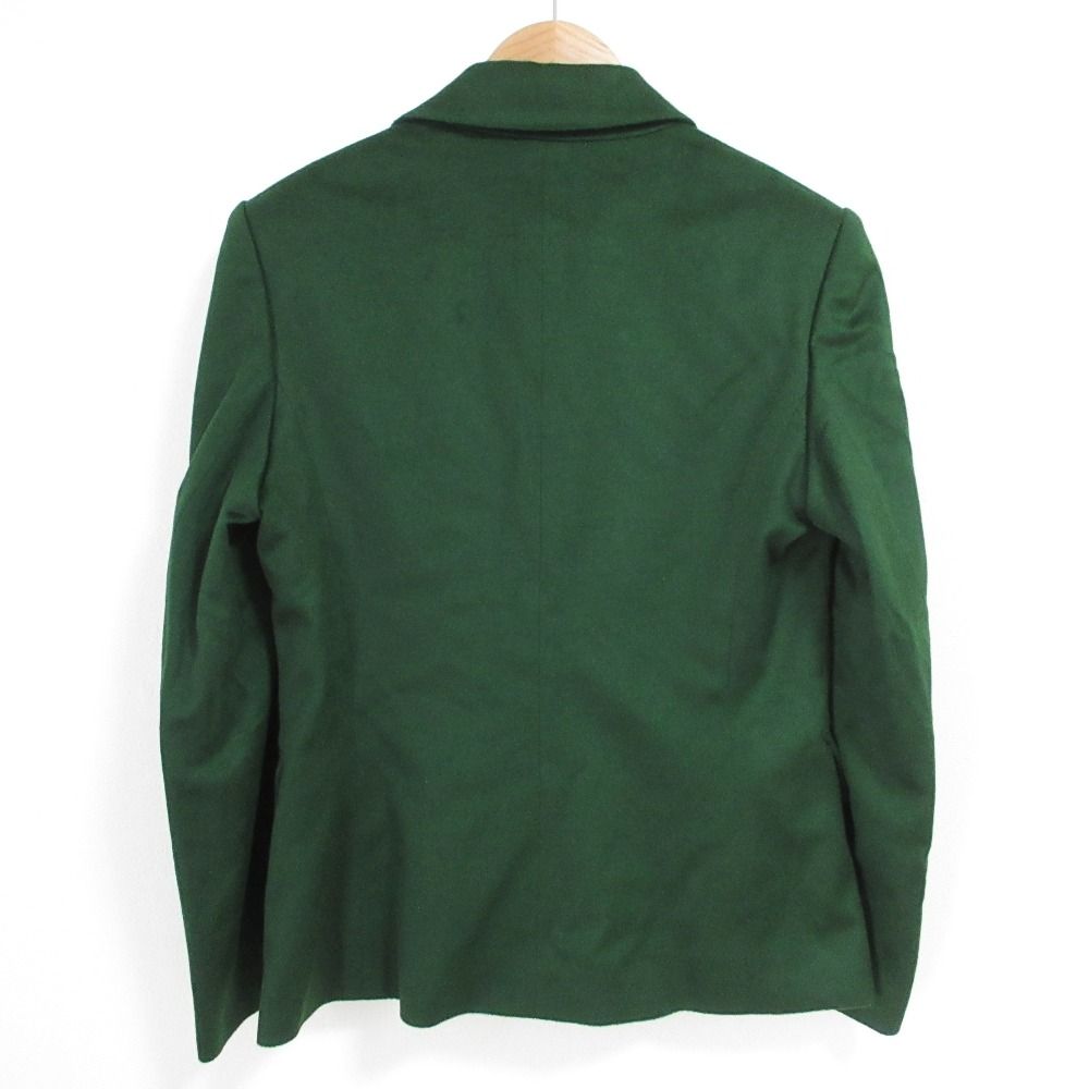 HERMES エルメス ヴィンテージ 金ボタン ウールジャケット グリーン レディース 古着