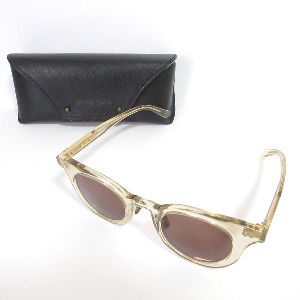 NATIVE SONS ネイティブサンズ Merimack サングラス クリアフレーム ライトブラウンレンズ レディース 古着