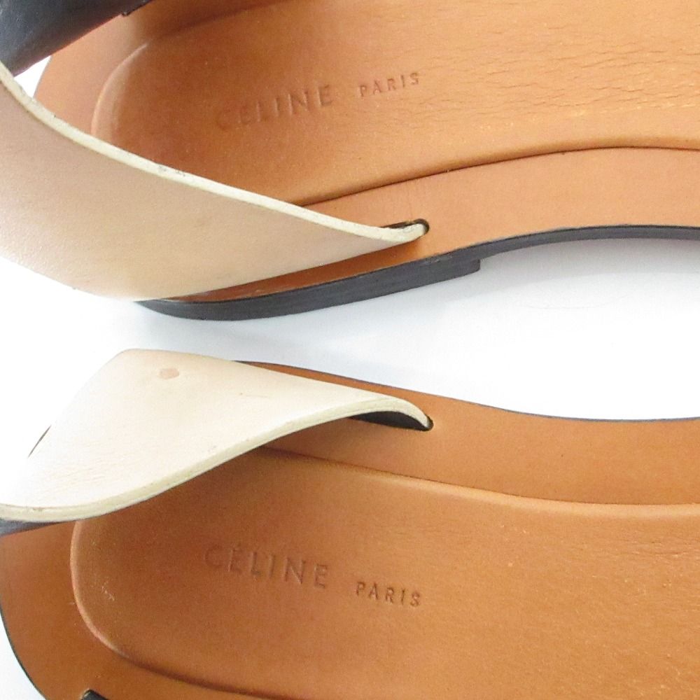 良品 CELINE セリーヌ フィービー期 アンクルストラップ フラット