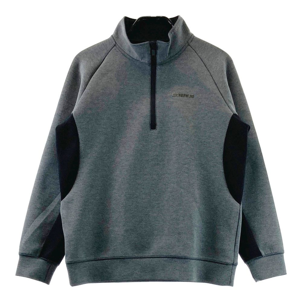 サイズ M GOLF ブリーフィング ハーフジップ スウェットトレーナー グレー系 ゴルフウェア メンズ ストスト