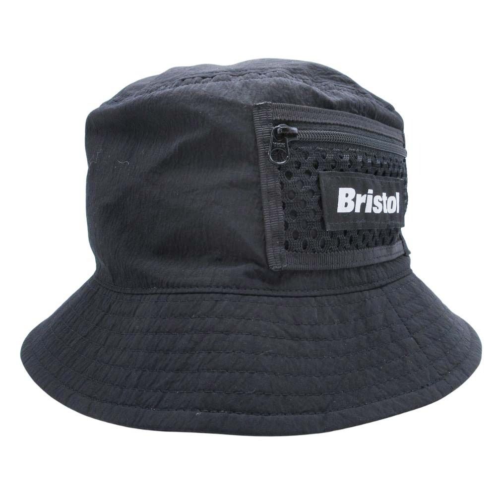 20 ss F.C.Real Bristol FCRB エフシー ルブリストル バケットハット 帽子 キャップ ロゴパッチ ポケット ブラック メンズ 古着