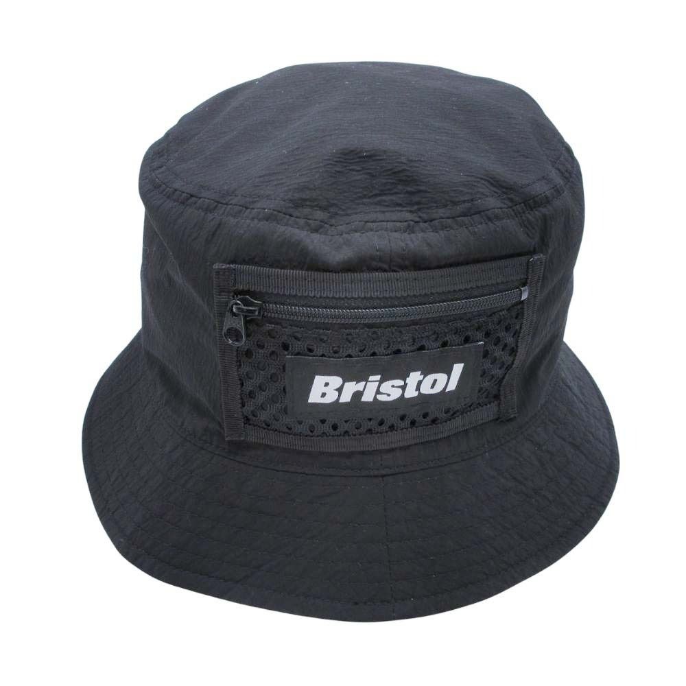 20 ss F.C.Real Bristol FCRB エフシー ルブリストル バケットハット 帽子 キャップ ロゴパッチ ポケット ブラック メンズ 古着