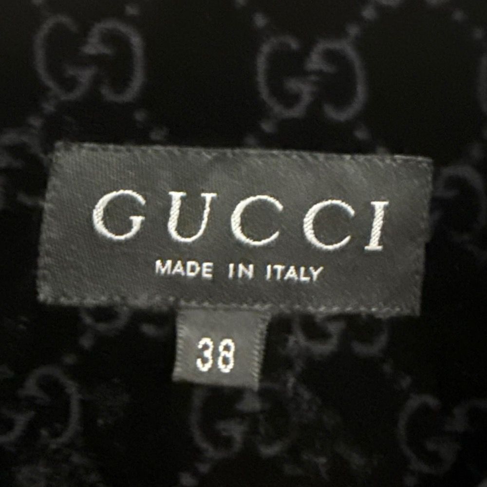 美品 GUCCI グッチ トムフォード期 GG柄 シルクブレンド 長袖 ベロア