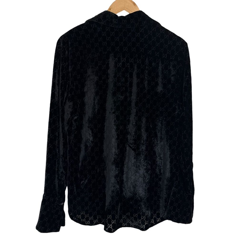 美品 GUCCI ブラウス GG ブラウス シャツ ビンテージ アーカイブ 黒 美品 GUCCI ブラウス GG ブラウス シャツ ビンテージ アーカイブ 黒 美
