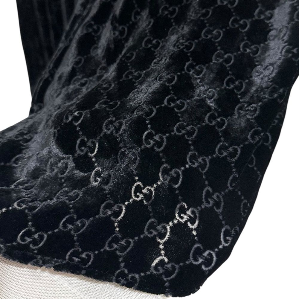 美品 GUCCI グッチ トムフォード期 GG柄 シルクブレンド 長袖 ベロア