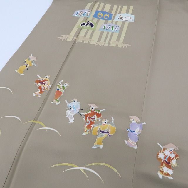 ✾まめ藤✾ｍ482 正絹 舌切り雀 手縫い仕立て 訪問着