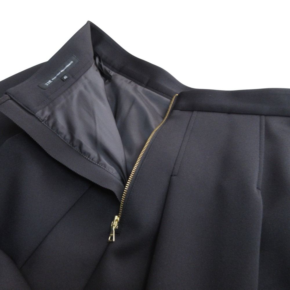 美品 24AW 23区 vingt-trois arrondissements プリーツ ロング フレア