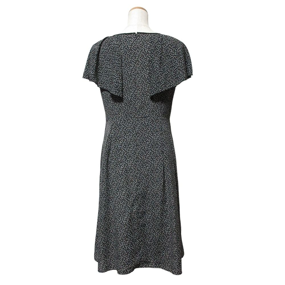 TOCCA トッカ フラワープリント ラッフル ドレス ワンピース サイズ4 ブラック レディース 古着