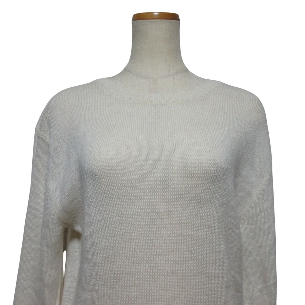 JIL SANDER ジルサンダープラス クルーネック ニット セーター サイズ34 オフホワイト レディース 古着