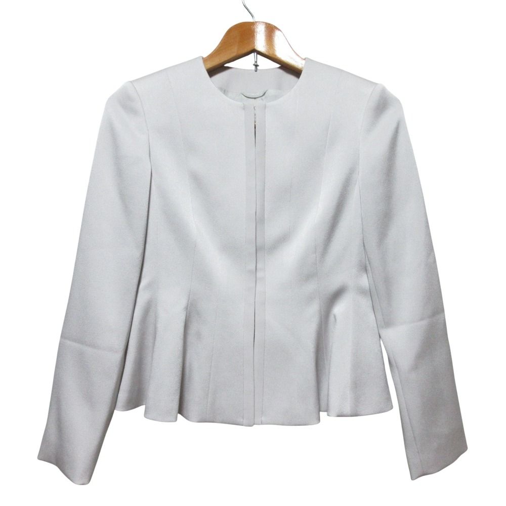 ✨️美品✨️アナイ トリアセテートサテンフレアジャケット ノーカラー 36 ✨️美品✨️アナイ トリアセテートサテンフレアジャケット ノーカラー