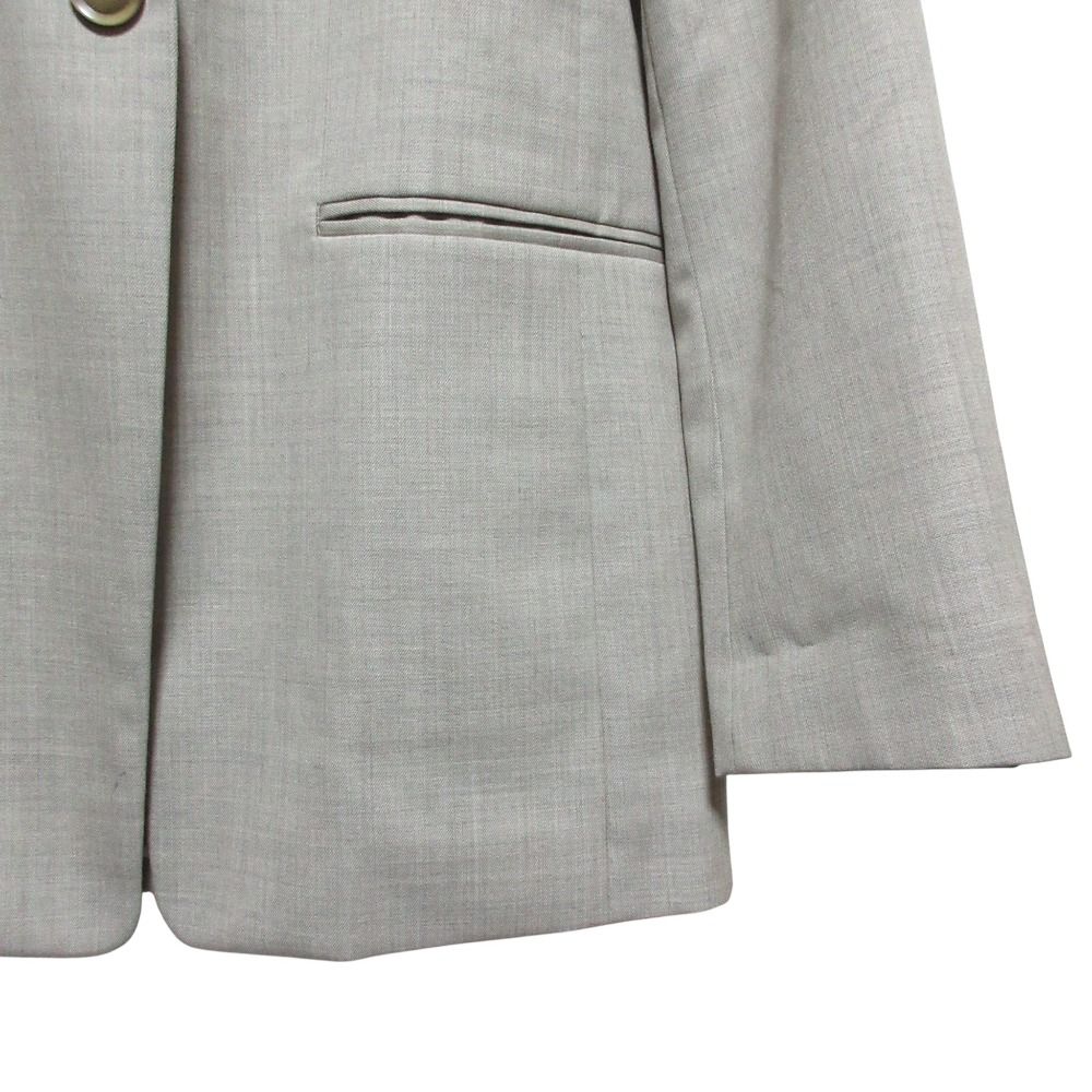 23 SS NOBLE ノーブル ウールツイル 1 B ノー ジャケット 36 グレージュ レディース 古着