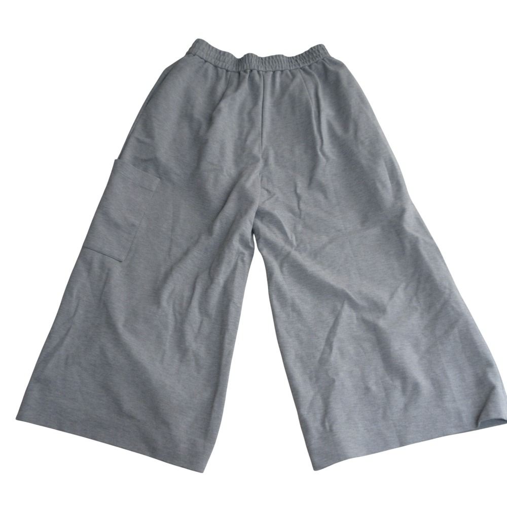 25 SS ADORE アドーア スウェット コンパクトポンチパンツ ガウチョパンツ 531-5230916 サイズ38 グレー レディース 古着