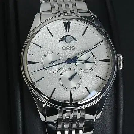 ORIS時計 781 7729 4051 ORIS アトリエ ムーンフェイズ ブルーハンド