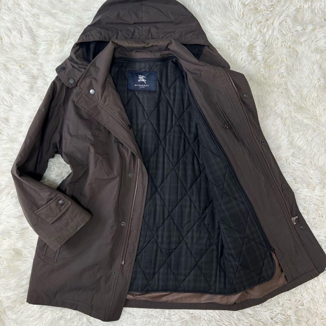 バーバリーロンドン　モッズコート　長袖中綿ライナー付　フード　ジャンバー　刻印有 バーバリーロンドン モッズコート 長袖中綿ライナー付 フード