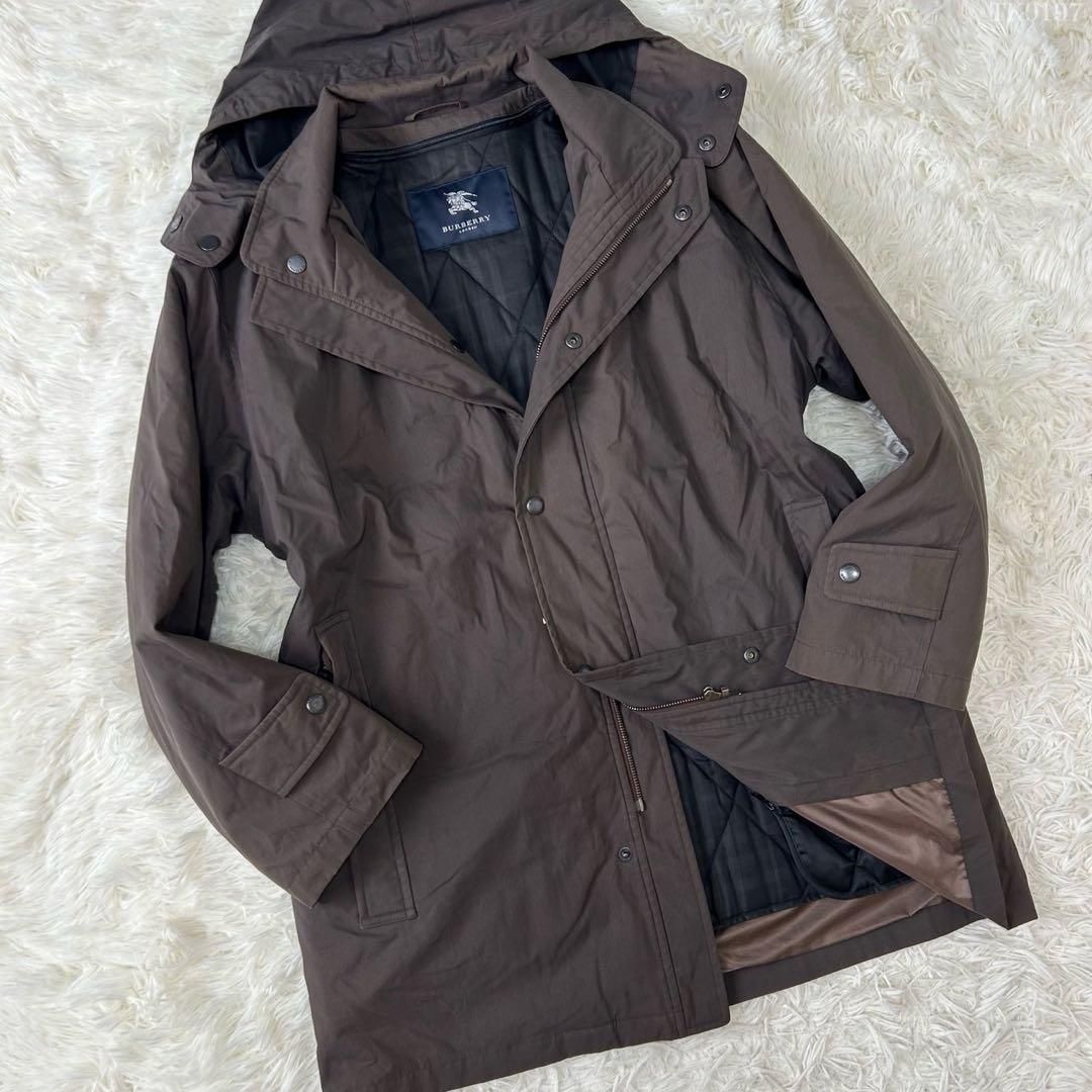 (美品)BURBERRY LONDON　モッズコート　ブラック　ライナー付き BURBERRY - バーバリーロンドンBURBERRYライナー付きモッズコート