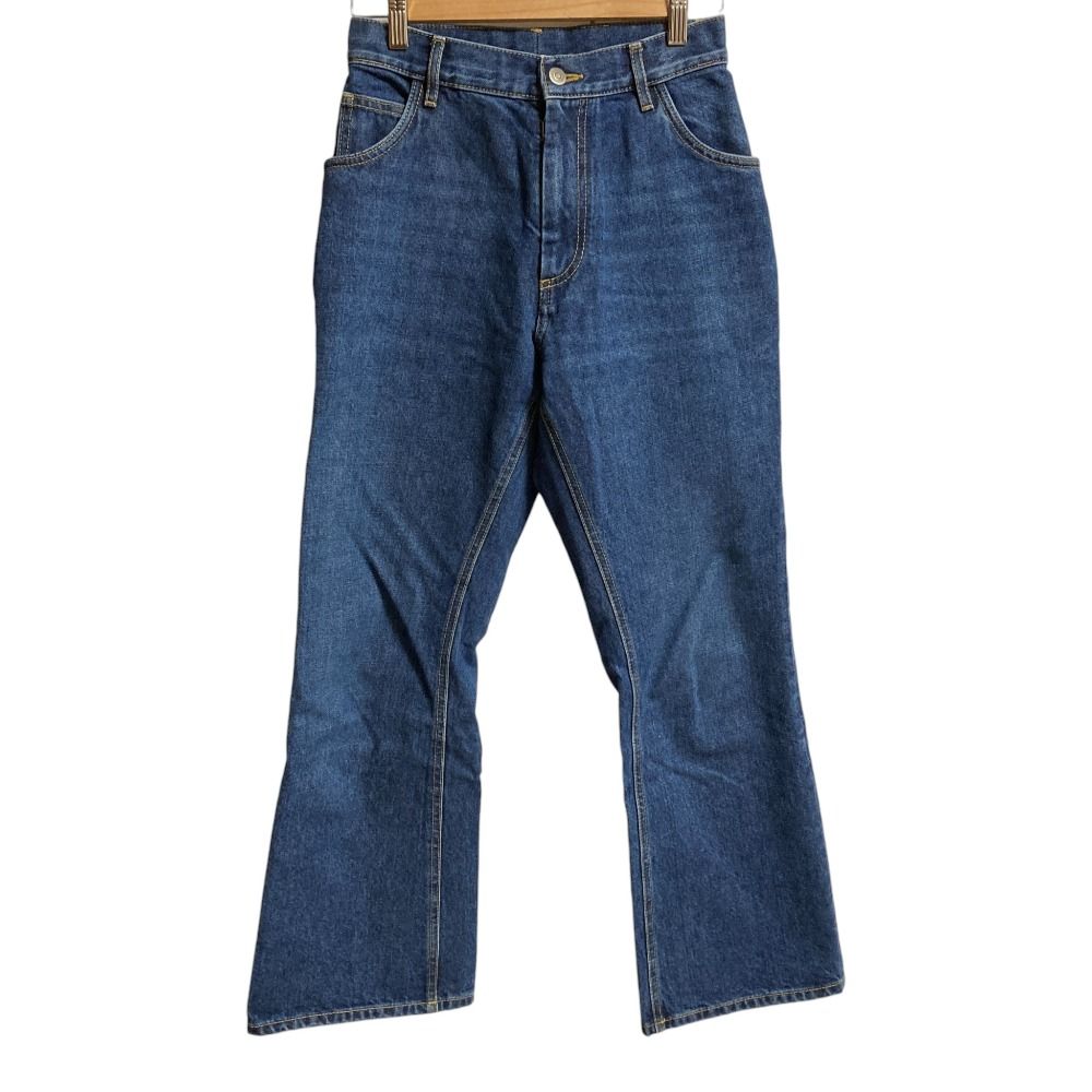 22 SS Maison Margiela メゾンマルジェラ 1 CROPPED KICK FLARE フ デニムパンツ サイズ38 インディゴ レディース 古着
