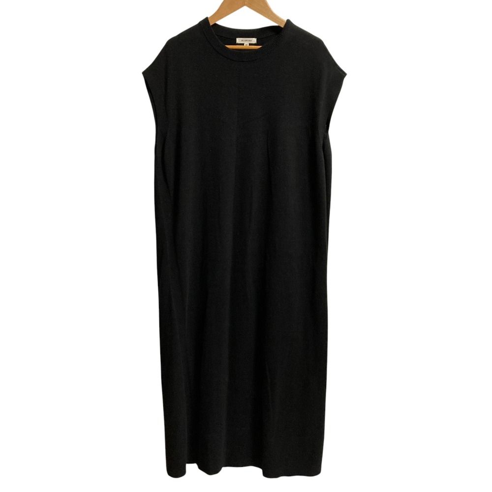 BLAMINK ブラミンク コットンカシミヤ ニットワンピース 7926 106 0140 サイズ36 ブラック レディース 古着