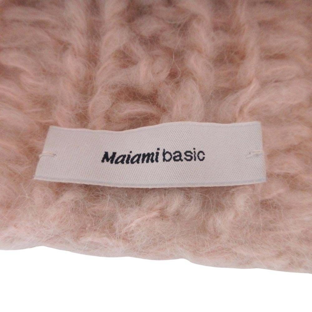 美品 Maiami basic マイアミベーシック モヘヤ ポンポン ニット帽