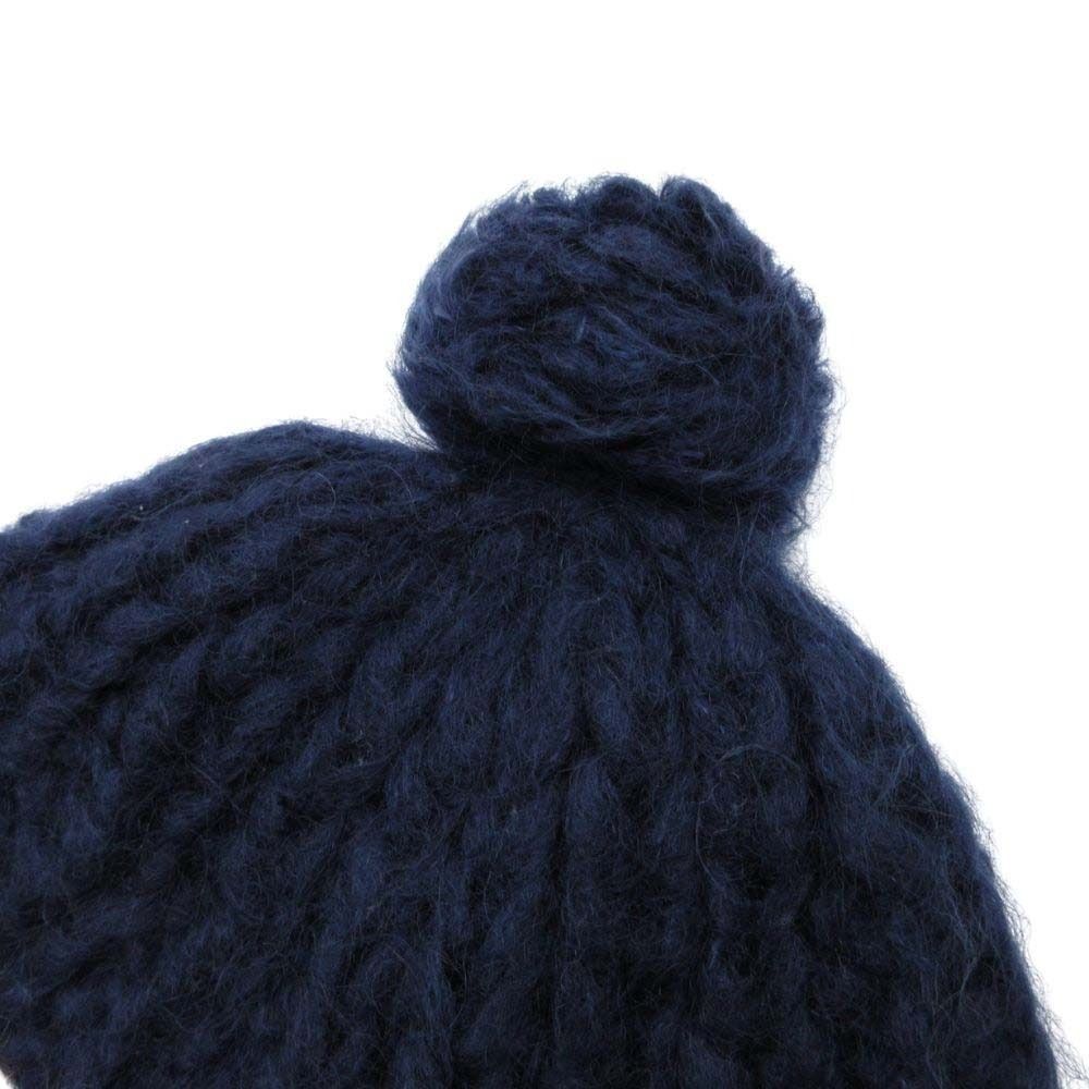 美品 Maiami basic マイアミベーシック モヘヤ ポンポン ニット帽