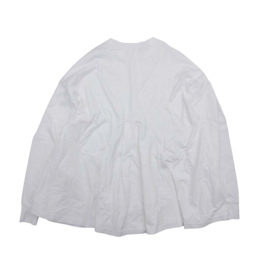 ENFOLD エンフォルド ボリューム フ プルオーバー 長袖 ロングスリーブ チュニック カットソー Tシャツ 38 白 ホワイト レディース 古着